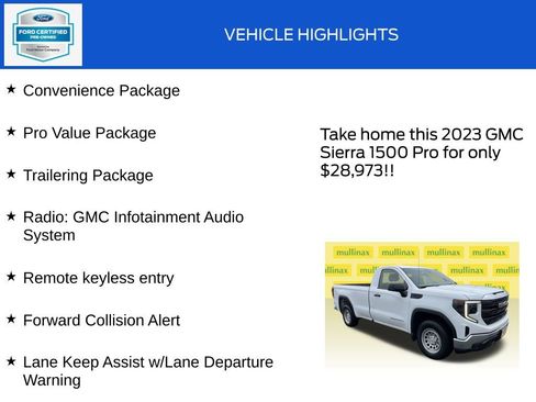 Used 2023 GMC Sierra 1500 Pro w/ Pro Value Package image 18