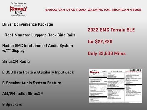 Used 2022 GMC Terrain SLE w/ Driver Convenience Package AWD/4WD image 5