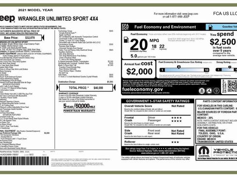 Used 2021 Jeep Wrangler Unlimited Sport image 4