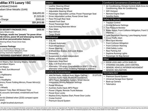 Used 2019 Cadillac XT5 Luxury w/ Advanced Security Package image 13
