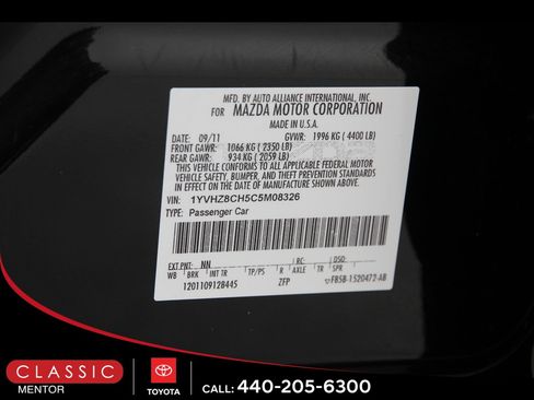 Used 2012 MAZDA MAZDA6 i Grand Touring w/ Technology Pkg image 23