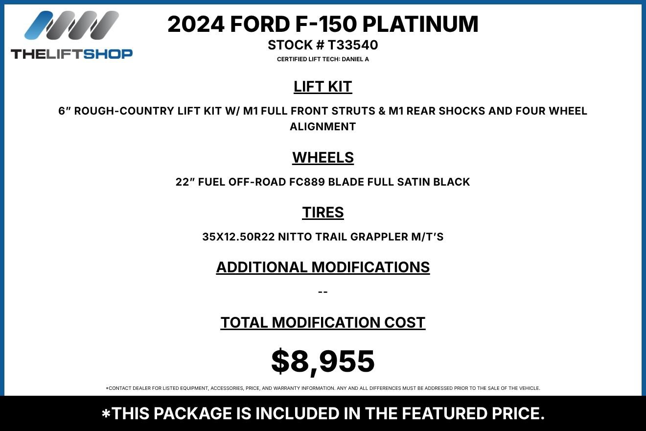 Used 2024 Ford F150 Platinum w/ Equipment Group 702A High AWD/4WD image 2