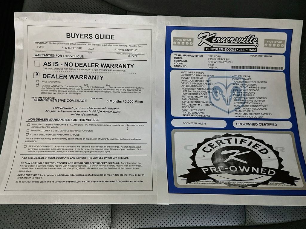 Used 2022 Ford F150 Lariat w/ Equipment Group 502A High AWD/4WD image 37