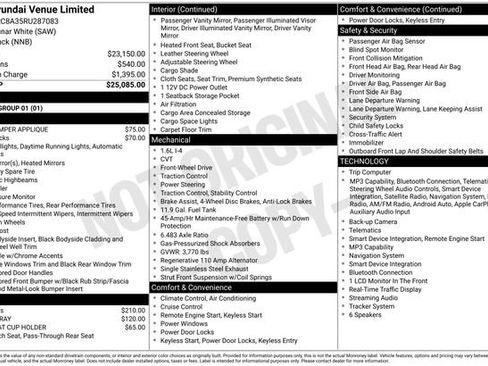 Used 2024 Hyundai Venue Limited FWD image 28