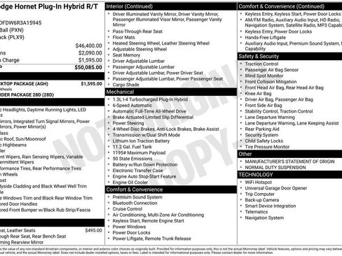 New 2024 Dodge Hornet R/T Plus w/ R/T Blacktop Package image 6