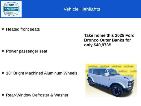 Certified 2025 Ford Bronco Outer Banks image 19