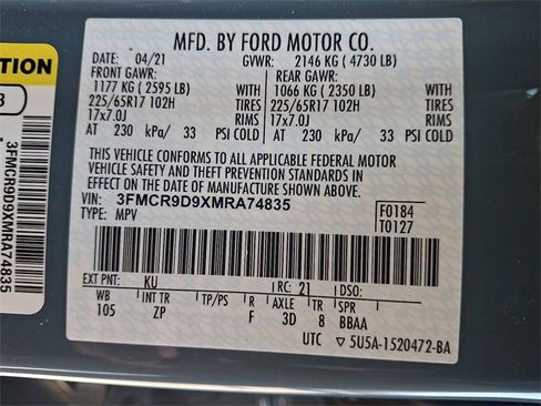 Used 2021 Ford Bronco Sport Badlands w/ Badlands Package image 27