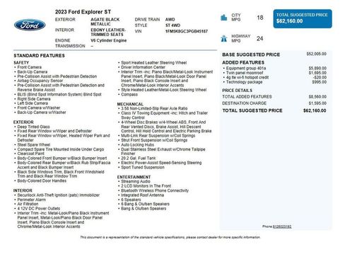 Used 2023 Ford Explorer ST w/ Equipment Group 401A AWD/4WD image 46