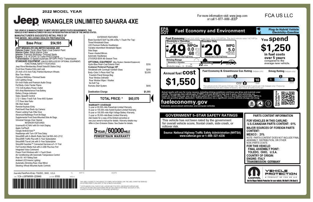 Used 2022 Jeep Wrangler Unlimited Sahara AWD/4WD image 11