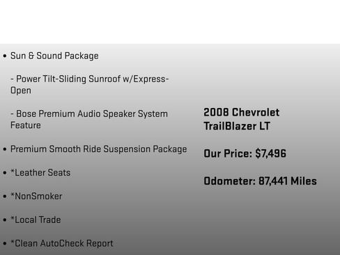 Used 2008 Chevrolet TrailBlazer LT w/ Sun And Sound Package image 6