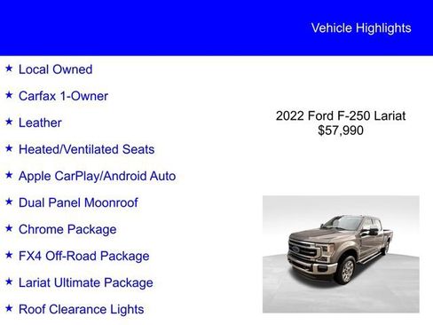 Used 2022 Ford F250 Lariat w/ Lariat Ultimate Package AWD/4WD image 2