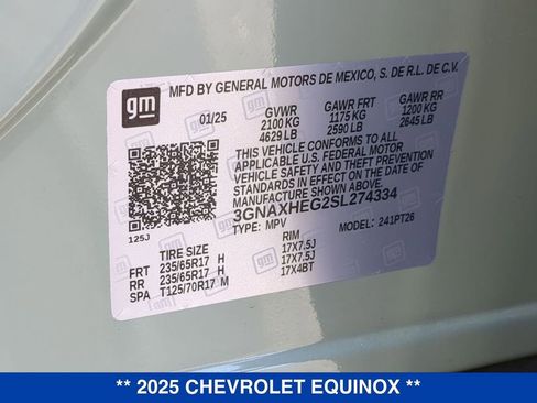 New 2025 Chevrolet Equinox LT w/ Safety and Technology Package FWD image 25