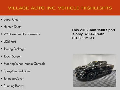 Used 2016 RAM 1500 Sport w/ Black Ram 1500 Sport Group AWD/4WD image 7