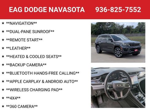 Used 2022 Jeep Grand Cherokee Overland w/ Adv Protech Group III AWD/4WD image 4