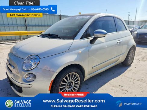 Used 2012 FIAT 500 Lounge w/ Luxury Leather Pkg FWD image 1