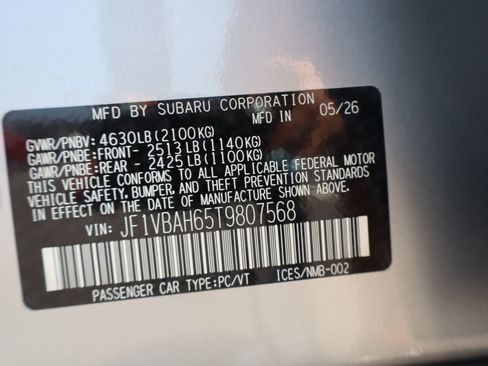 New 2026 Subaru WRX AWD/4WD image 20