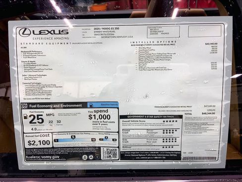 New 2025 Lexus ES 350 w/ Premium Package image 21