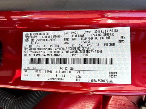 Used 2021 Ford F150 Raptor w/ Equipment Group 801A High AWD/4WD image 21