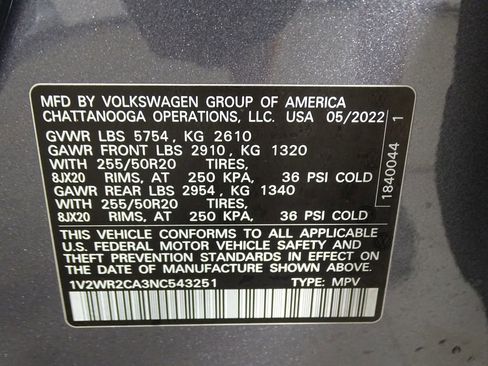 Used 2022 Volkswagen Atlas SE image 22