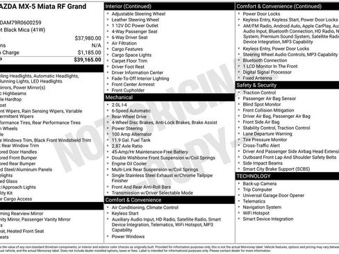 Certified 2024 MAZDA MX-5 Miata RF Grand Touring RWD image 10