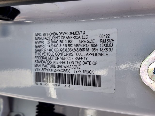 Used 2022 Honda Ridgeline RTL image 32