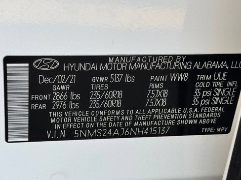 Used 2022 Hyundai Santa Fe SEL FWD image 34