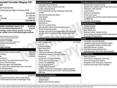 Used 2016 Chevrolet Corvette Stingray Coupe w/ 2LT Preferred Equipment Group RWD image 2