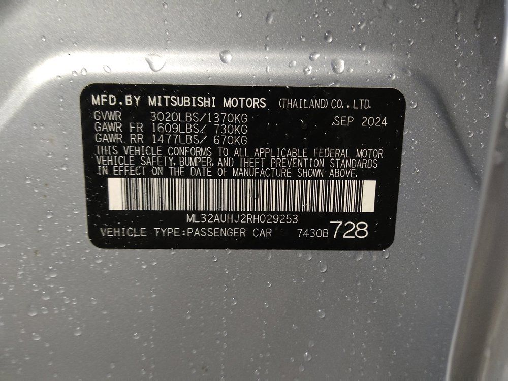 Used 2024 Mitsubishi Mirage ES FWD image 33