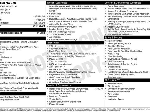 Used 2024 Lexus NX 250 FWD w/ Towing Package (2000 Lbs) image 28