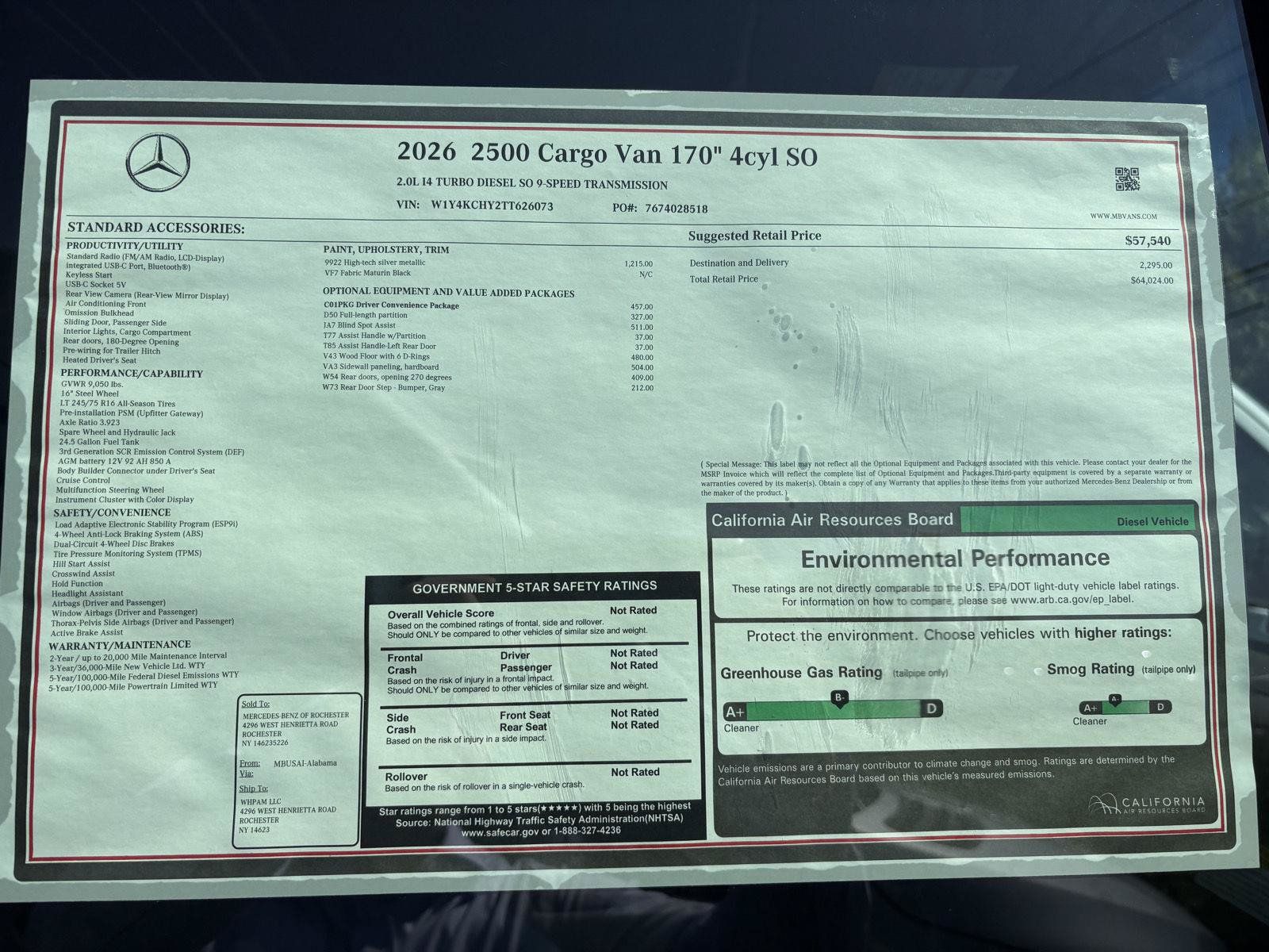 Used 2026 Mercedes-Benz Sprinter 2500 image 2
