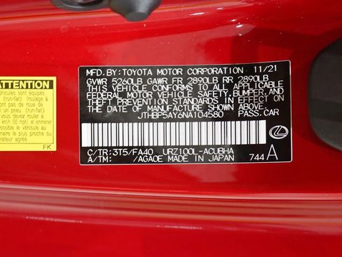 Used 2022 Lexus LC 500 Coupe w/ Dynamic Handling Package image 37