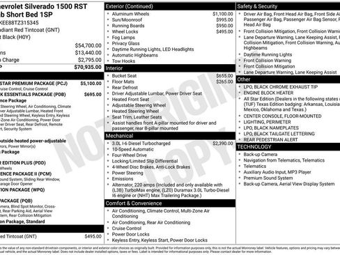 New 2026 Chevrolet Silverado 1500 RST w/ RST All Star Premium Package AWD/4WD image 57