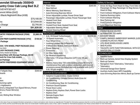 New 2026 Chevrolet Silverado 3500 High Country w/ High Country Premium Package AWD/4WD image 26
