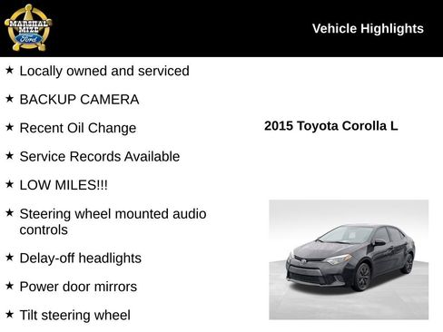 Used 2015 Toyota Corolla L image 2