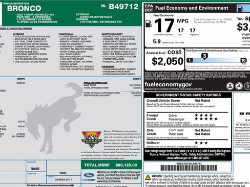 Used 2022 Ford Bronco Wildtrak AWD/4WD image 14
