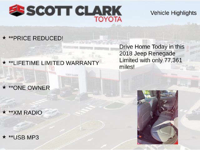 Used 2018 Jeep Renegade Limited w/ UConnect 8.4 Nav Group FWD image 13