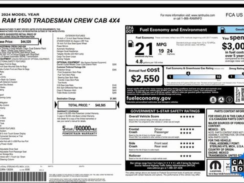 Used 2024 RAM 1500 Tradesman w/ Protection Group image 32