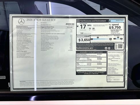 New 2026 Mercedes-Benz GLS 63 AMG 4MATIC image 18