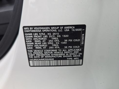 Used 2021 Volkswagen Atlas SE FWD image 32