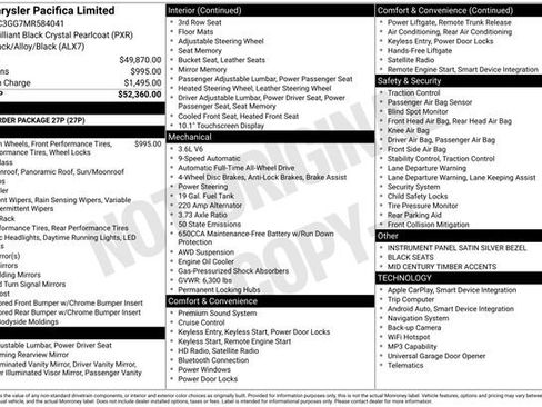 Used 2021 Chrysler Pacifica Limited image 9