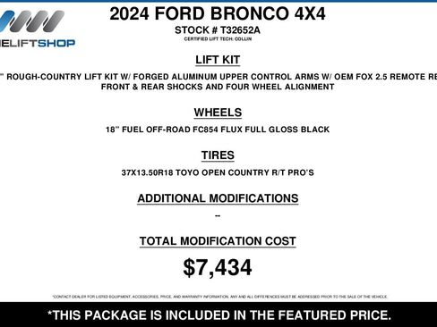 Used 2024 Ford Bronco Wildtrak AWD/4WD image 2