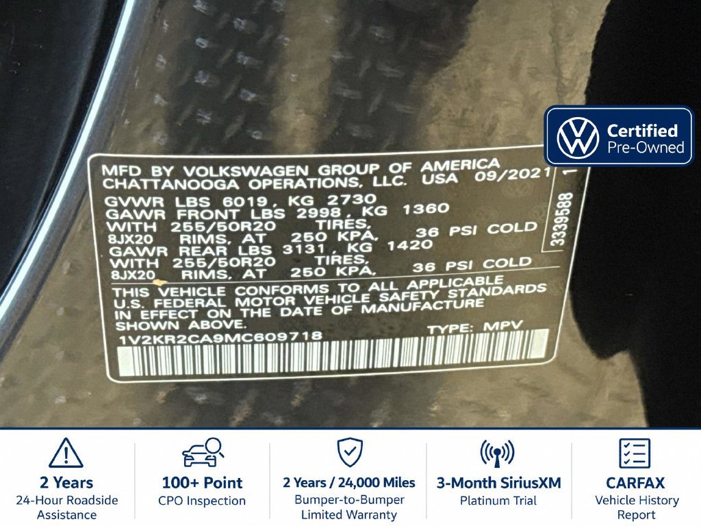 Used 2021 Volkswagen Atlas SE AWD/4WD image 28
