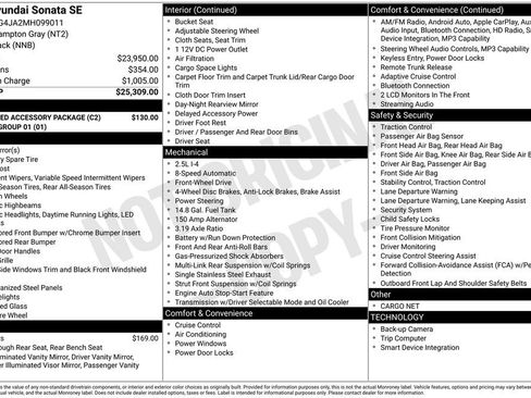 Used 2021 Hyundai Sonata SE w/ Preferred Accessory Package image 3
