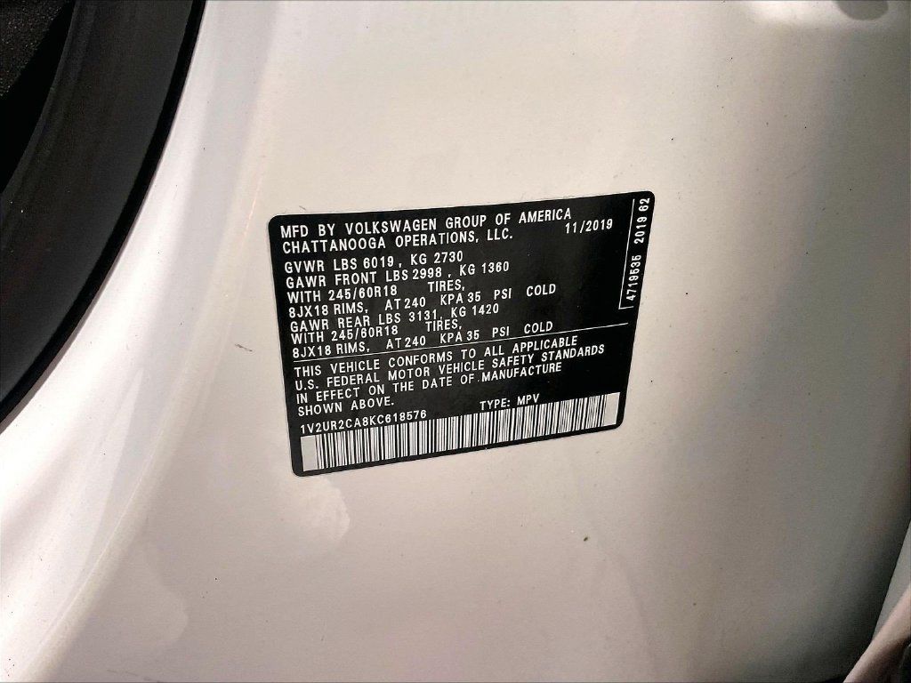 Used 2019 Volkswagen Atlas SE AWD/4WD image 36