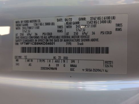 Certified 2022 Ford F150 XL w/ Equipment Group 101A High RWD image 33