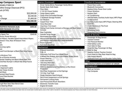 Used 2018 Jeep Compass Sport w/ Mopar Graphics Package image 15