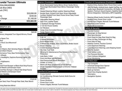 Used 2021 Hyundai Tucson Ultimate FWD image 2