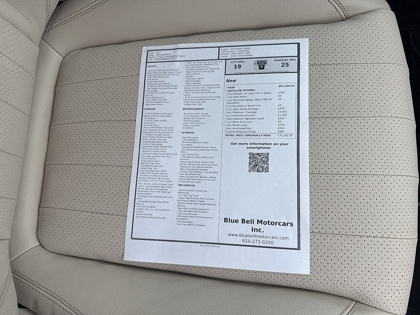 Used 2017 Mercedes-Benz E 400 4MATIC Wagon image 63