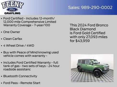 Certified 2024 Ford Bronco Black Diamond image 5