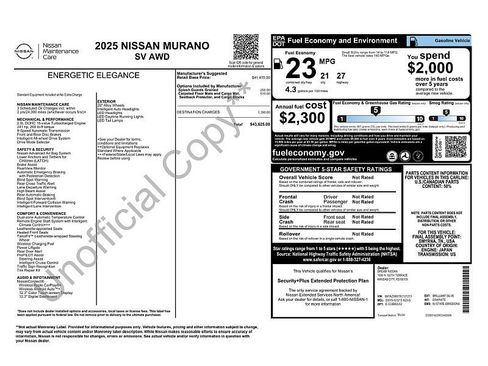 Certified 2025 Nissan Murano SV AWD/4WD image 2